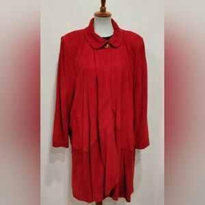 BRUNO MAGLI FAUX SUEDE SWING COAT